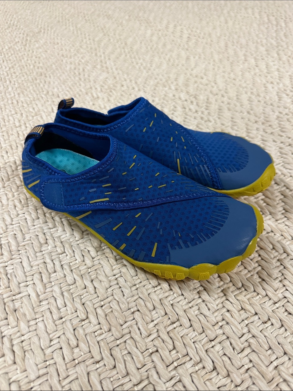 Kids Blue and Yellow Slip-On Water Shoes